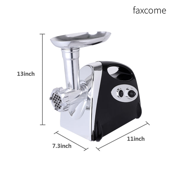 faxcome Electric Meat Grinder Sausage Maker with Handle Black