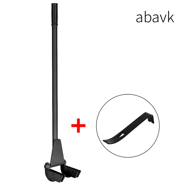 abavk 44" Hand-operated Pry Bars Pallet Buster Tool with Iron Nail-Removal Crowbar Black
